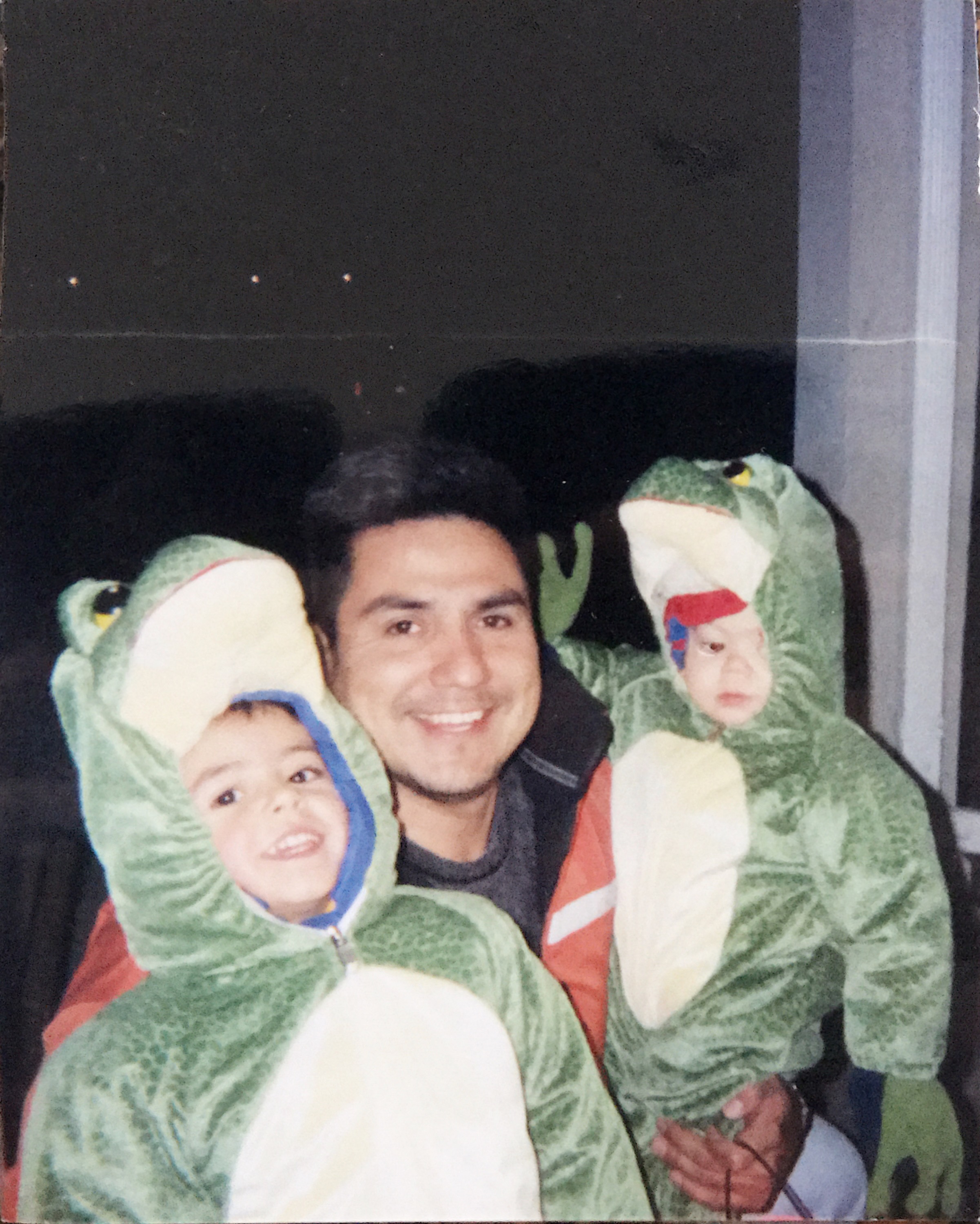 Christian's father with the family